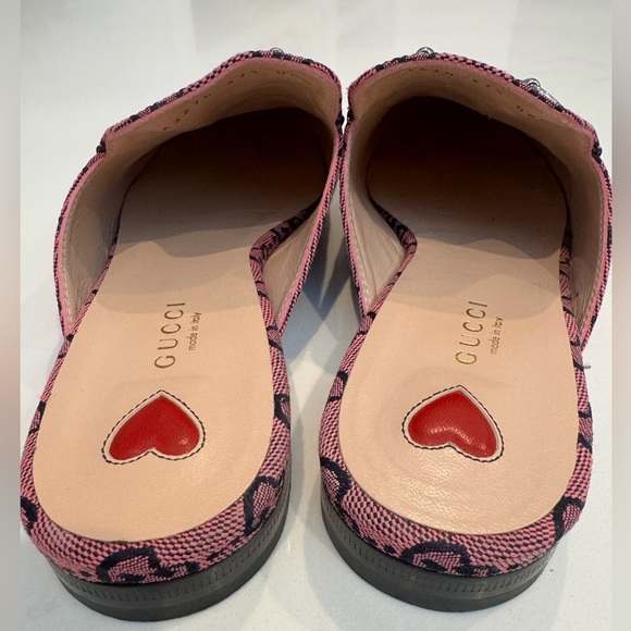Gucci Pink Mule Flats Size 37.5 - Picture 6 of 7